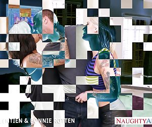 Seksikäs babes kleio valentien ja bonnie rotten vittu threeso